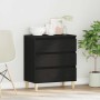 Mueble de Almacenamiento con cajón Roble Negro 60 x 35 x 70 cm