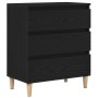 Mueble de Almacenamiento con cajón Roble Negro 60 x 35 x 70 cm