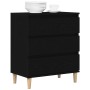 Mueble de Almacenamiento con cajón Roble Negro 60 x 35 x 70 cm