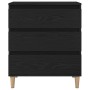 Mueble de Almacenamiento con cajón Roble Negro 60 x 35 x 70 cm