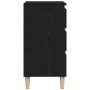 Mueble de Almacenamiento con cajón Roble Negro 60 x 35 x 70 cm