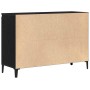 Vitrina con cajón Negro 104 x 35 x 70 cm Madera contrachapada