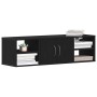 Estante de pared con estante Roble negro 140 x 41 x 75 cm