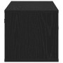 Estante de pared con estante Roble negro 140 x 41 x 75 cm