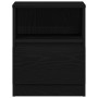 Armario de Noche con cajón 2 pcs Roble negro 40 x 40 x 50 cm