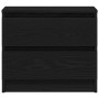 Armario de Noche con cajón 2 pcs Roble negro 50 x 40 x 43.5 cm