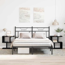 Armario de Noche 2 pcs Roble negro 50 x 30 x 51,5 cm