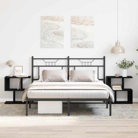 Armario de Noche 2 pcs Roble negro 50 x 30 x 51,5 cm