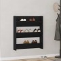 Armario de zapato de pared 2 pcs Roble negro 80 x 18 x 90 cm
