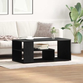 Mesa de Café Roble negro 100 x 50 x 40 cm Madera contrachapada