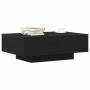 Mesa de Café Roble negro 90 x 60 x 31 cm Madera contrachapada