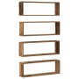 Estante de Pared 4 pcs Madera envejecida 80 x 15 x 26 cm