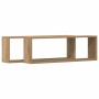 Estante de Pared 2 pcs Roble artesanal 80 x 15 x 26 cm