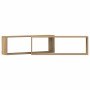 Estante de Pared 2 pcs Roble artesanal 80 x 15 x 26 cm