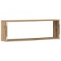 Estante de Pared 2 pcs Roble artesanal 80 x 15 x 26 cm