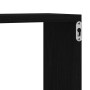 Estante de Pared con estante 2 pcs Roble negro 80 x 15 x 26 cm