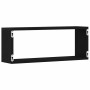 Estantes de pared con estante 6 pcs Roble negro 60 x 15 x 23 cm