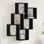 Estante de pared con estante Roble negro 78 x 15 x 92 cm