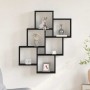 Estante de pared con estante Roble negro 78 x 15 x 92 cm