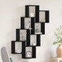 Estante de pared con estante Roble Negro 90 x 15 x 119,5 cm