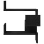 Estante de Esquina de Pared 2 pcs Roble negro 40 x 40 x 49.5 cm