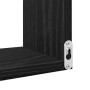 Estante de Esquina de Pared 2 pcs Roble negro 40 x 40 x 49.5 cm