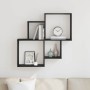 Estante Cubo de Pared con estante Roble negro 80 x 15 x 78.5 cm
