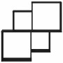 Estante Cubo de Pared con estante Roble negro 80 x 15 x 78.5 cm