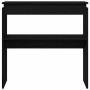 Mesa Consola Roble negro 80 x 30 x 80 cm Madera contrachapada