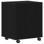 Armario con ruedas con rueda Roble negro 45 x 38 x 54 cm