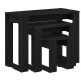Mesa Nido 3 pcs Roble Negro Madera contrachapada