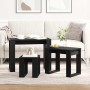 Mesa Nido 3 pcs Roble Negro Madera contrachapada
