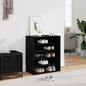 Armario para Zapatos con estante Roble Negro 60 x 35 x 70 cm en Zapateros y organizadores de calzado | Comprar online en Foro24
