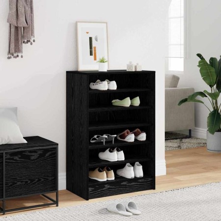 Zapatero Roble negro 60 x 35 x 92 cm Madera contrachapada