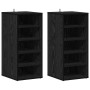 Zapatero 2 pcs Roble negro 32 x 35 x 70 cm Madera contrachapada