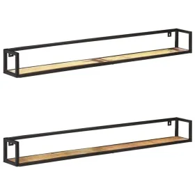 Wall shelves 2 units 160 cm solid recycled wood by vidaXL, Shelves and shelves - Ref: Foro24-320677, Price: 106,09 €, Discoun...