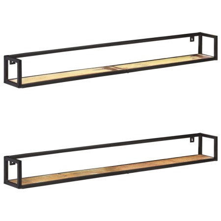 Wandregale 2 Einheiten 160 cm aus massivem Recyclingholz von vidaXL, Regale und Regale - Ref: Foro24-320677, Preis: 108,10 €,...