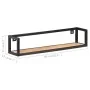 Estantes de pared 2 unidades 80 cm madera de mango rugosa de vidaXL, Estantes y estanterías - Ref: Foro24-320670, Precio: 75,...