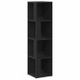 Estanterías de esquina Roble negro 33 x 33 x 132 cm