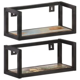 Wall shelves 2 units 40 cm solid recycled wood by vidaXL, Shelves and shelves - Ref: Foro24-320668, Price: 47,78 €, Discount: %