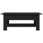 Mesa de Café Roble negro 102 x 55 x 42 cm Madera contrachapada