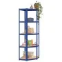 Corner shelving 5 levels plywood and blue steel by vidaXL, Industrial shelving - Ref: Foro24-152861, Price: 67,12 €, Discount: %