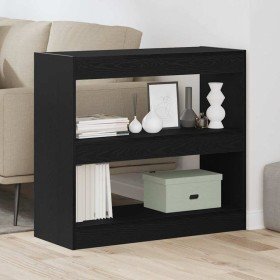 Estantería para libros 2 pcs Roble Negro 80 x 30 x 72 cm en Librerías y estanterías | Comprar online en Foro24