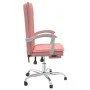 Silla de oficina reclinable cuero sintético rosa de vidaXL, Sillas de oficina - Ref: Foro24-349757, Precio: 115,05 €, Descuen...