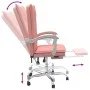 Rosafarbener Bürostuhl aus Kunstleder von vidaXL, Bürostühle - Ref: Foro24-349757, Preis: 115,05 €, Rabatt: %