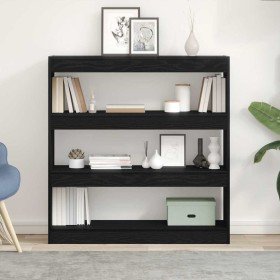 Estantería para libros Roble Negro 100 x 30 x 103 cm en Librerías y estanterías | Comprar online en Foro24