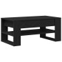 Mesa de Café Roble negro 102 x 55 x 45 cm Madera contrachapada