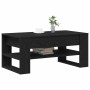 Mesa de Café Roble negro 102 x 55 x 45 cm Madera contrachapada