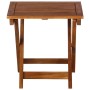 Tumbonas 2 unidades con mesa y cojines madera maciza de acacia