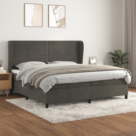 Boxspringbett mit dunkelgrauer Samtmatratze 200x200 cm von vidaXL, Betten und Lattenroste - Ref: Foro24-3129172, Preis: 610,6...